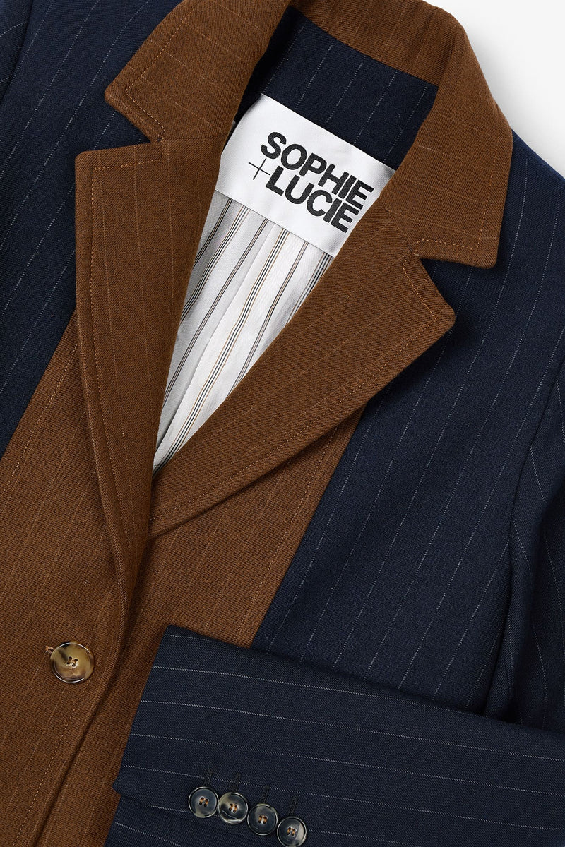 DIPLOMATIC MIX LAPELS BICOLOUR JACKET