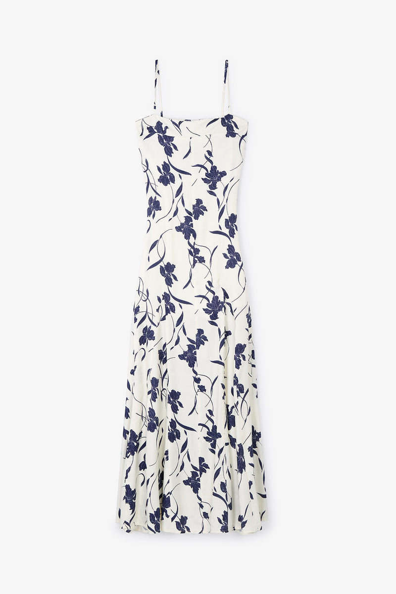 CORINTIA ORCHID NAVY DRESS