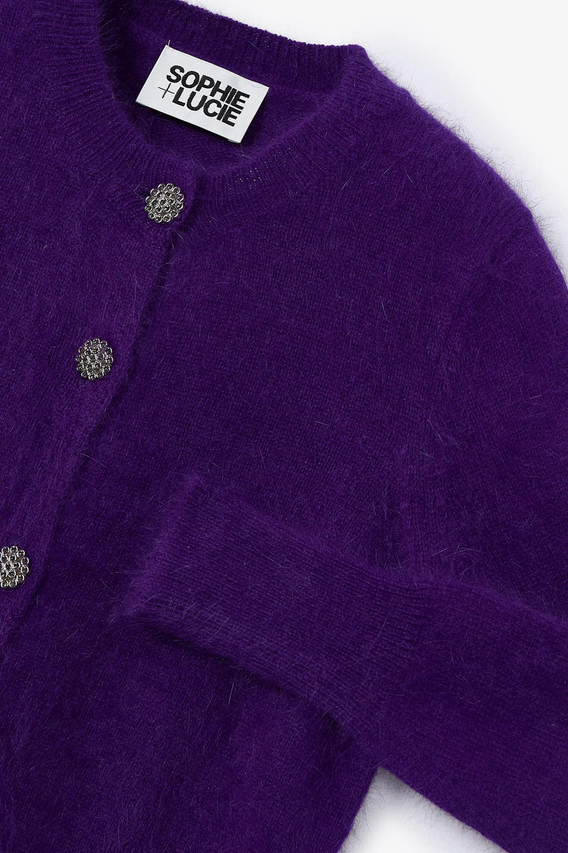 LUISA KNITTED PURPLE JACKET