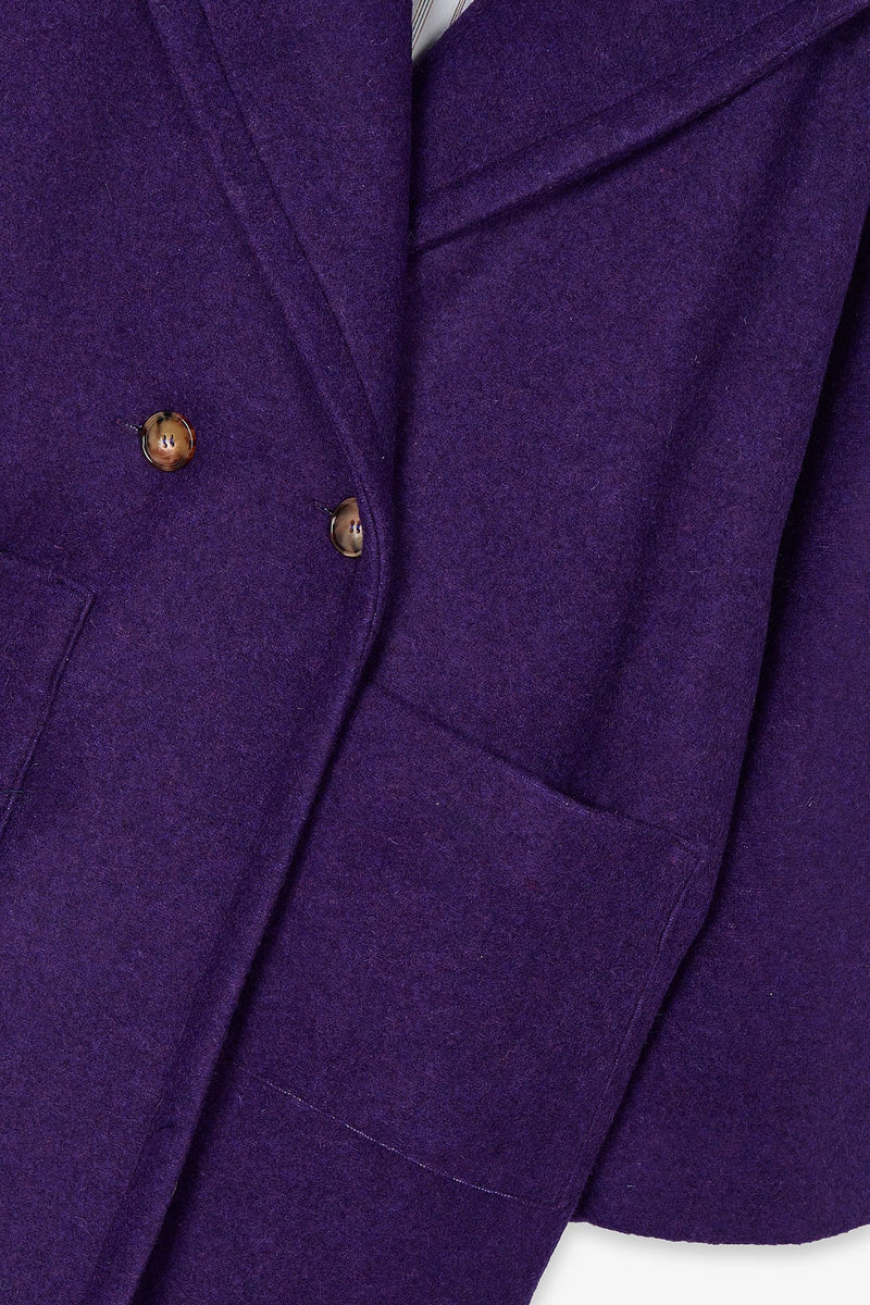 MOAIRE RANGLAN PURPLE COAT