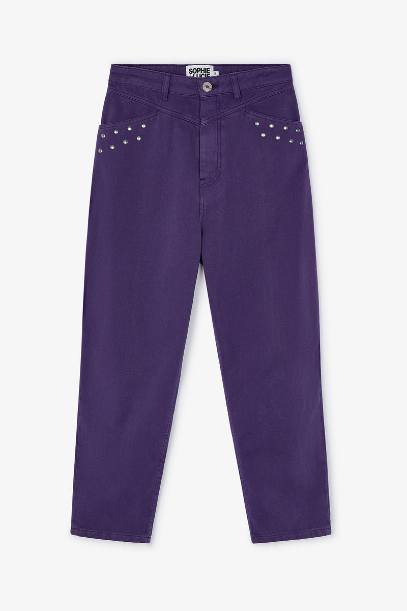 LUCCI STUD PURPLE JEANS