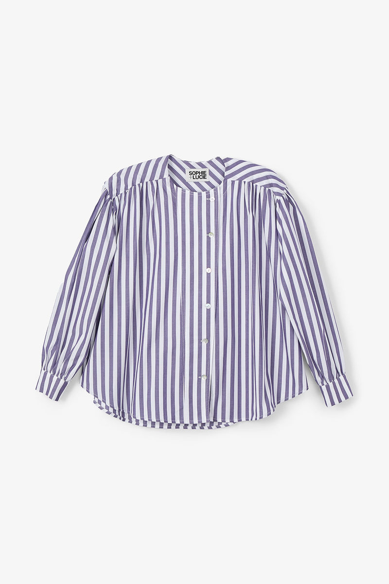 TIRSO STRIPE PURPLE BLOUSE