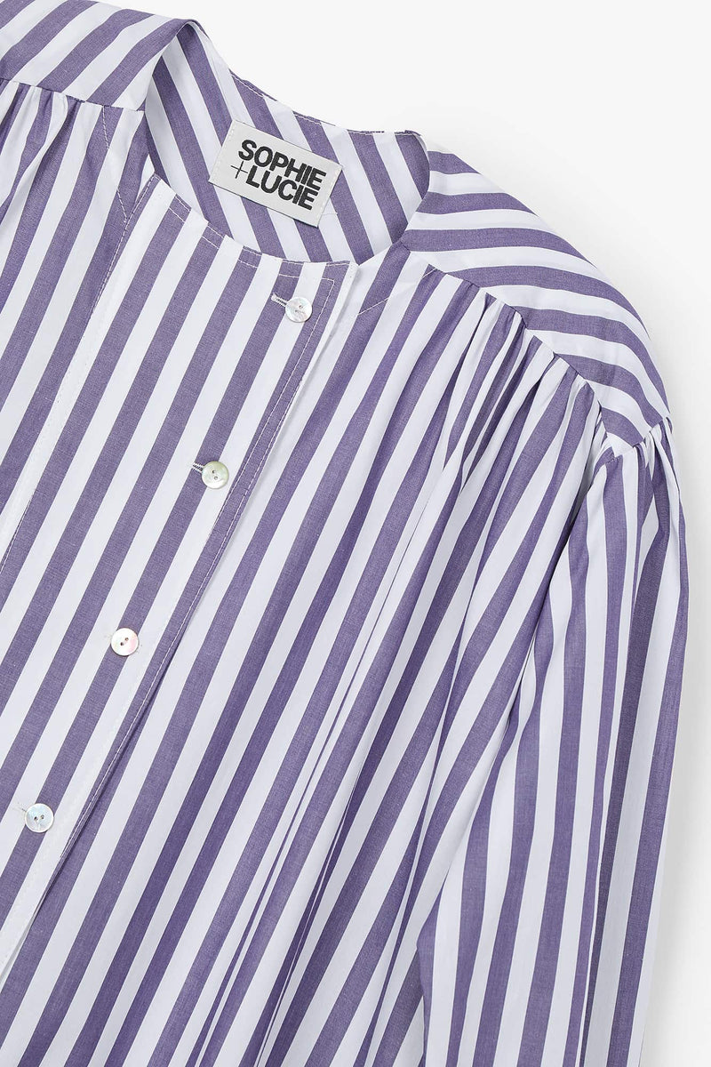 TIRSO STRIPE PURPLE BLOUSE