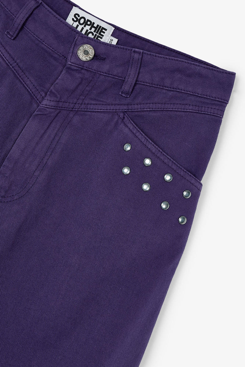 LUCCI STUD PURPLE JEANS