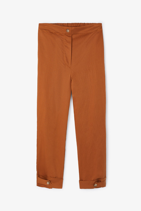 ARIS LINEN CARAMEL TROUSERS