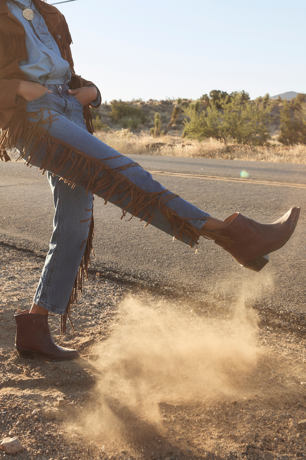 BOTTINES TEXAS BORDEAUX